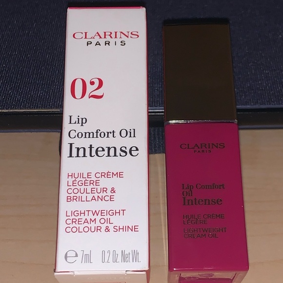 ✨Intense Plum✨Clarins Paris New In Box Light Lip Comfort Oil Intense - Picture 3 of 6